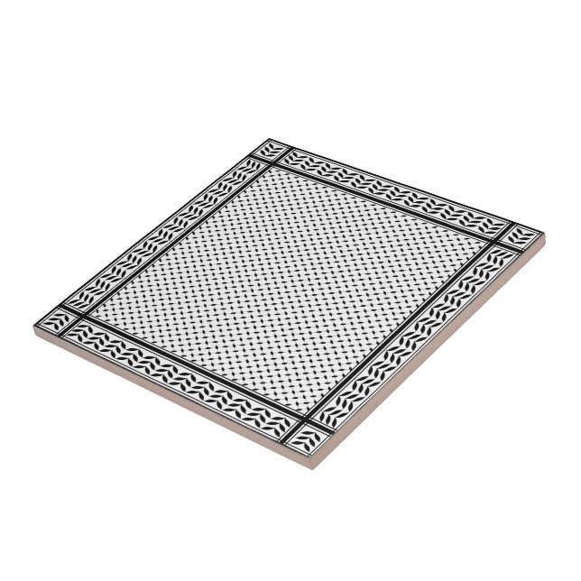 Keffiyeh Symbol of Palestine Resistance Pattern Ceramic Tile (Side)