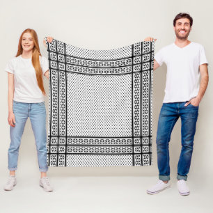Keffiyeh Symbol of Palestine Resistance Pattern Fleece Blanket