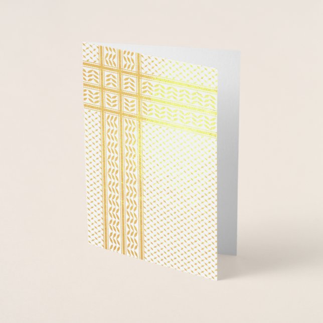 Keffiyeh Symbol of Palestine Resistance Pattern Foil Card (Front)