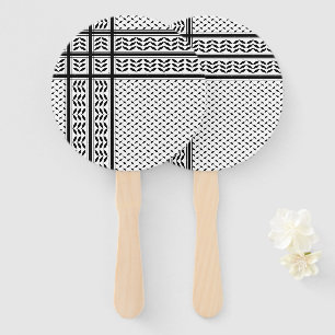 Keffiyeh Symbol of Palestine Resistance Pattern Hand Fan