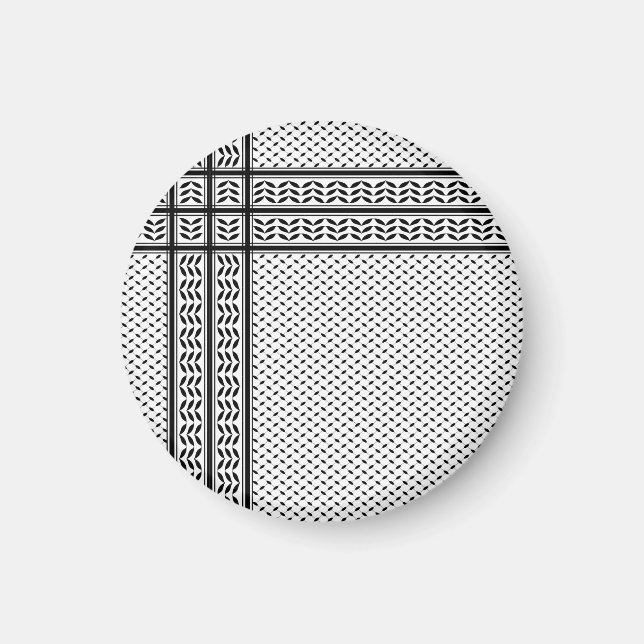 Keffiyeh Symbol of Palestine Resistance Pattern Magnet (Front)