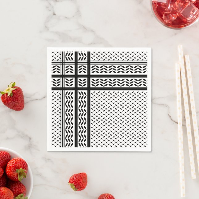 Keffiyeh Symbol of Palestine Resistance Pattern Napkin (Insitu)