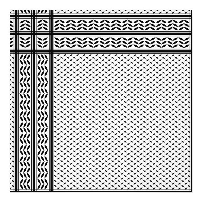Keffiyeh Symbol of Palestine Resistance Pattern Photo Print (Front)