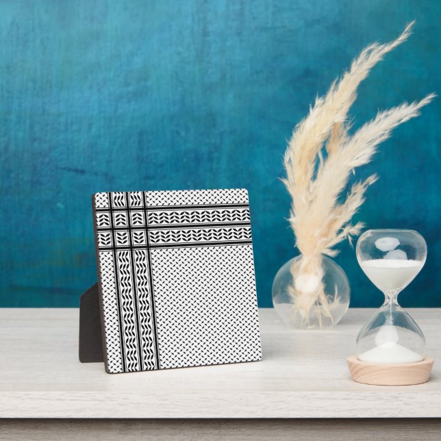 Keffiyeh Symbol of Palestine Resistance Pattern Plaque (Insitu)