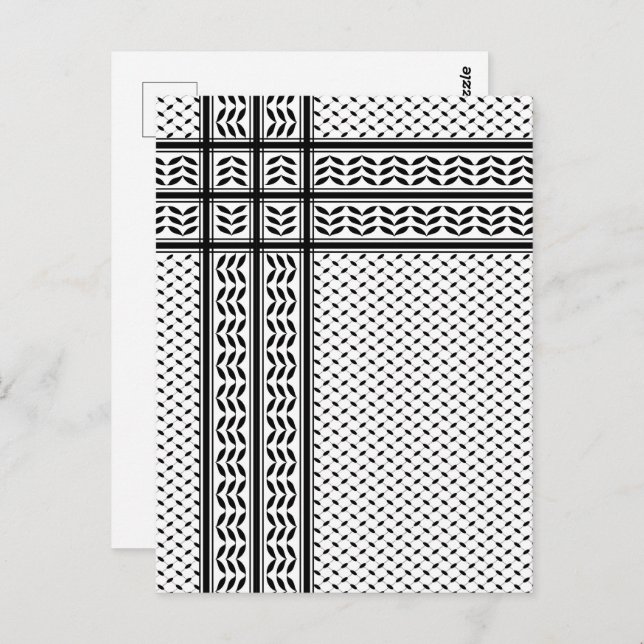 Keffiyeh Symbol of Palestine Resistance Pattern Postcard (Front/Back)
