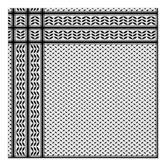 Keffiyeh Symbol of Palestine Resistance Pattern Poster (Front)