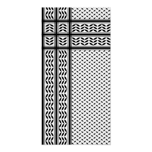Keffiyeh Symbol of Palestine Resistance Pattern Poster (Front)
