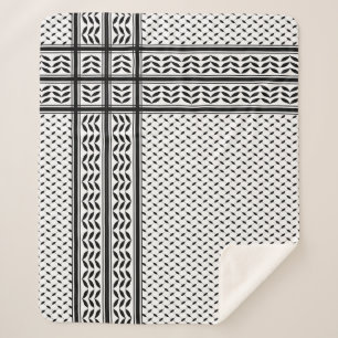 Keffiyeh Symbol of Palestine Resistance Pattern Sherpa Blanket