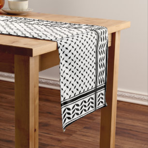 Keffiyeh Symbol of Palestine Resistance Pattern Short Table Runner