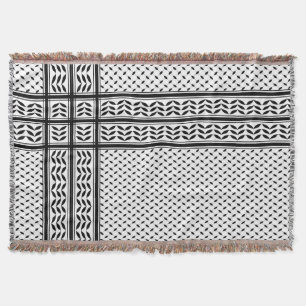 Keffiyeh Symbol of Palestine Resistance Pattern Throw Blanket