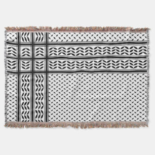 Keffiyeh Symbol of Palestine Resistance Pattern Throw Blanket