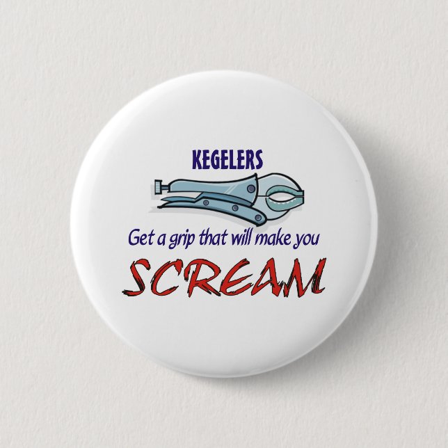 kegel 6 cm round badge (Front)