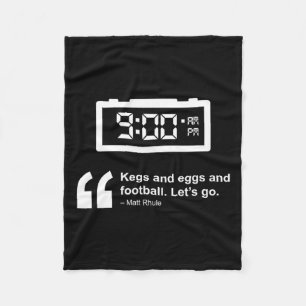 Kegs And Eggs And Football  Fleece Blanket