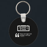 Kegs And Eggs And Football  Key Ring<br><div class="desc">Kegs And Eggs And Football</div>
