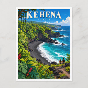 Kehena Black Sand Beach Pāhoa Hawaii Gift Postcard