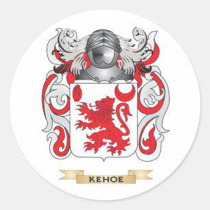 Kehoe Coat of Arms (Family Crest) Classic Round Sticker