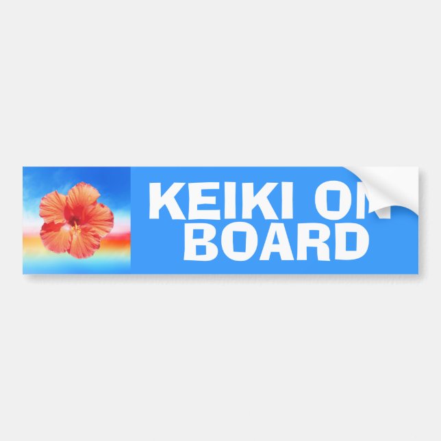 Keiki on board children warning bumpersticker bumper sticker (Front)