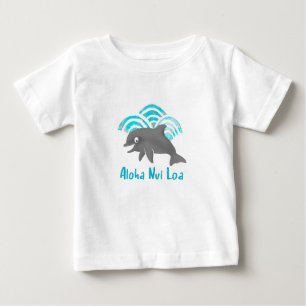 Keiki Watercolor Dolphin Wave Baby T-Shirt
