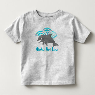 Keiki Watercolor Dolphin Wave Toddler T-Shirt