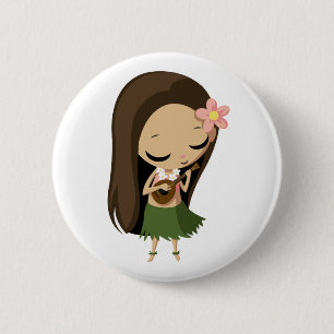 Keilana the Hula Girl 6 Cm Round Badge