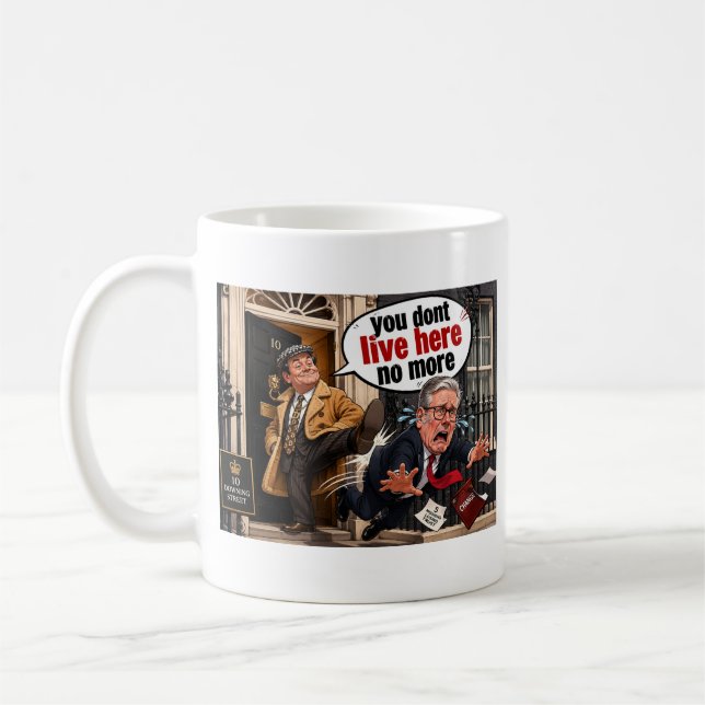 Keir Starmer Booted Out Number 10 Mug (Left)