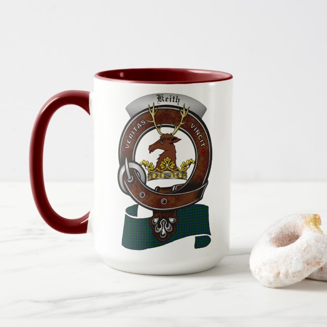 Keith Clan Badge Combo 15oz Mug (With Donut)
