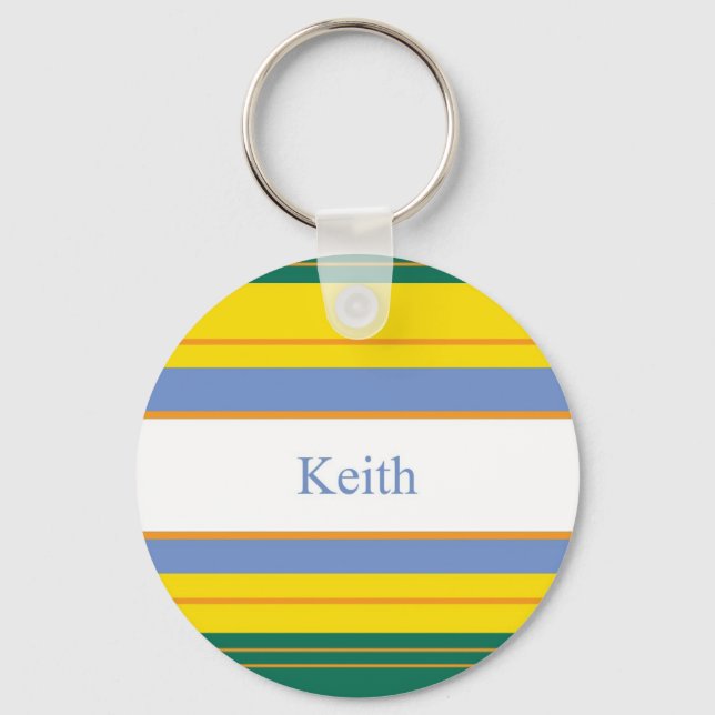 Keith Classic Stripes Key Ring (Front)