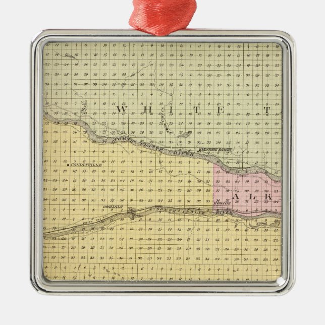 Keith County, Nebraska Metal Tree Decoration (Front)