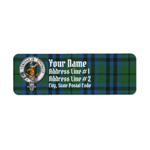 Keith Crest and Tartan Return Address Label