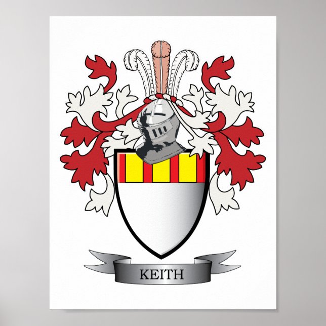 Keith Family Crest Coat of Arms Poster (Front)
