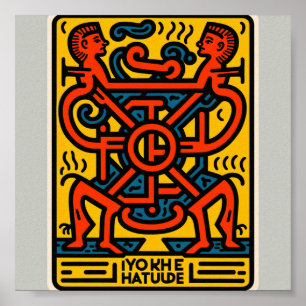 Keith Herling style Egyptian design poster