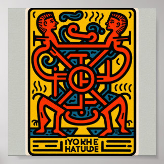 Keith Herling style Egyptian design poster