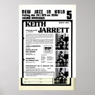 Keith Jarrett jazz poster - Köln Concert - 1975 2