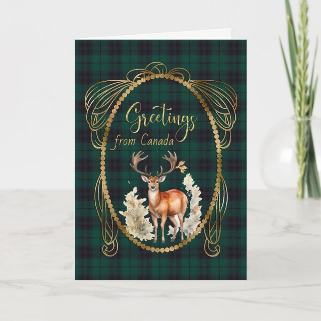Keith Modern Scottish Tartan Greetings  Holiday Card (Front)