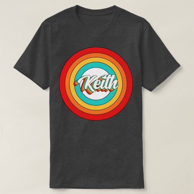 Keith Name Shirt Vintage Keith Circle (Design Front)