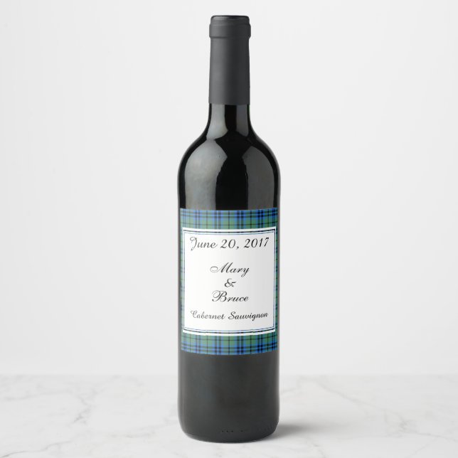 Keith Scottish Wedding Wine Label (Front)
