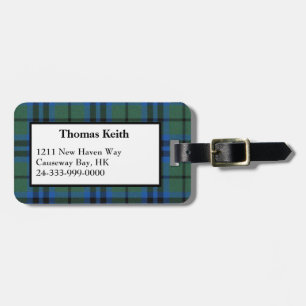 Keith Tartan Plaid Luggage Tag