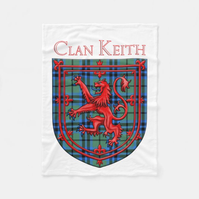 Keith Tartan Scottish Plaid Lion Rampant Fleece Blanket (Front)