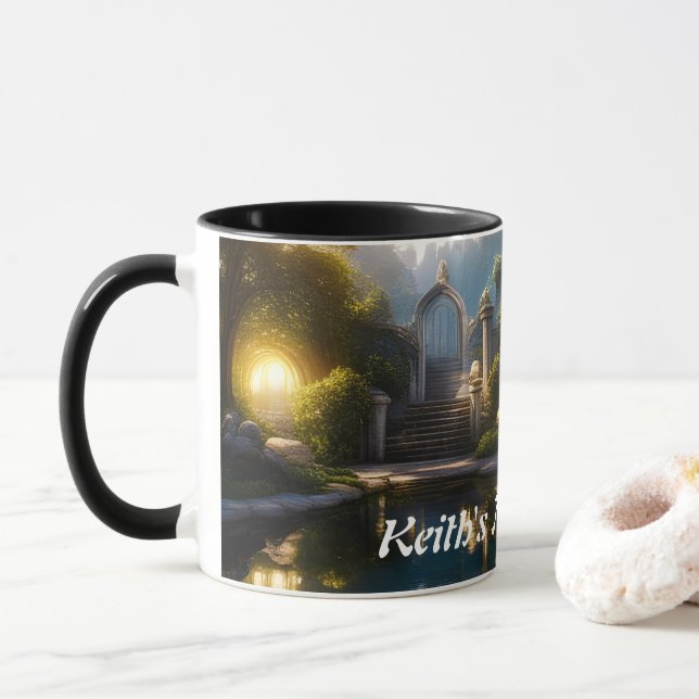 Keith's Morning Tea Personalised Customisable Mug (With Donut)