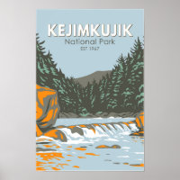 Kejimkujik National Park Canada Vintage Art