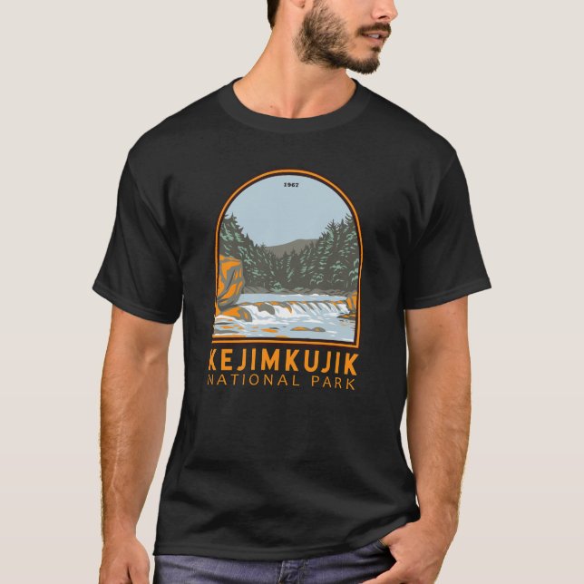 Kejimkujik National Park Canada Vintage Art T-Shirt (Front)