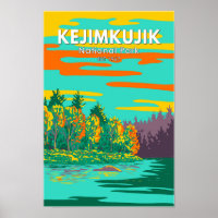 Kejimkujik National Park Still Brook Canada Retro