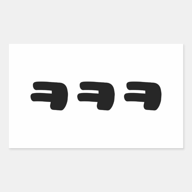 KEKEKE ㅋㅋㅋ Korean Slang Rectangular Sticker (Front)