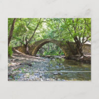 kelefos medieval bridge at Cyprus postcard