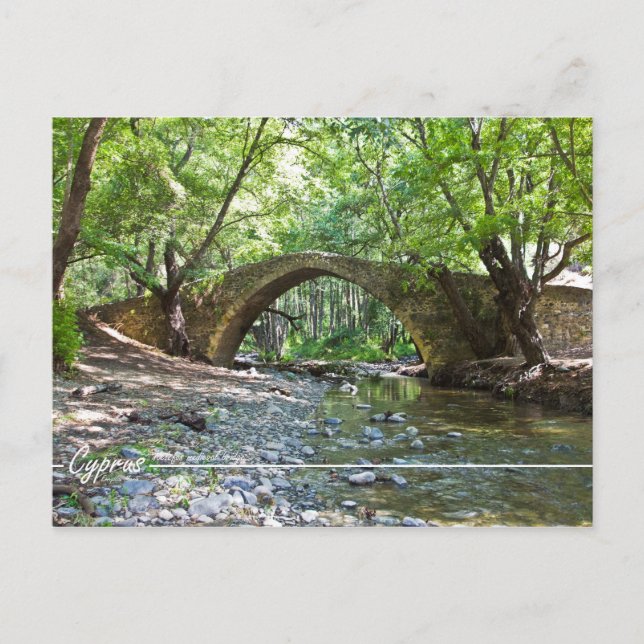 kelefos medieval bridge at Cyprus postcard (Front)