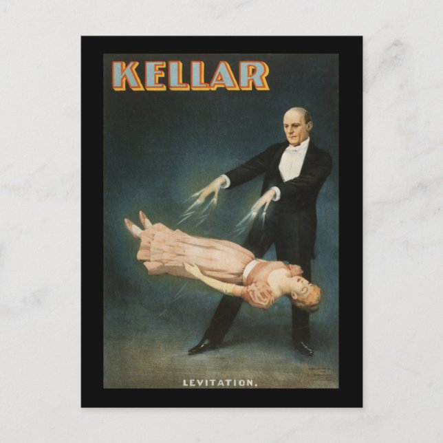 Kellar Levitation 2 Postcard (Front)