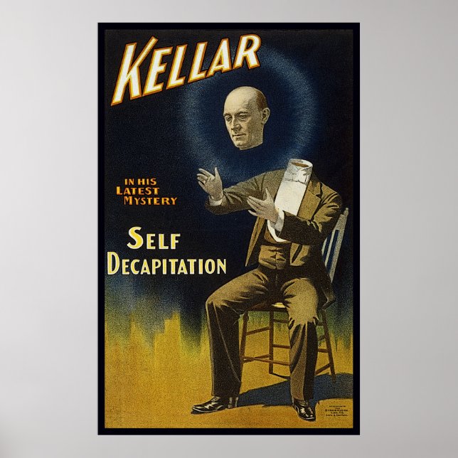 Kellar's Self Decapitation Poster (Front)