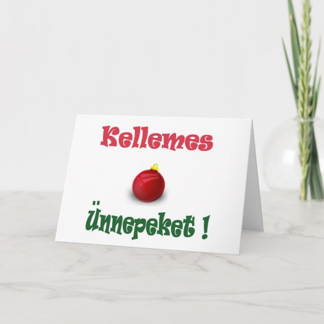 kellemes unnepeket holiday card (Front)