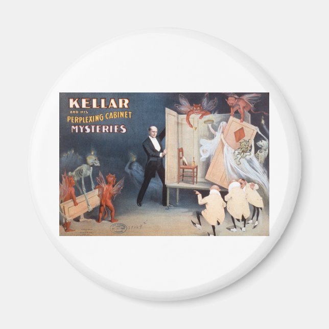 Keller and His Perplexing Cabinet Mysteries Magnet (Front)