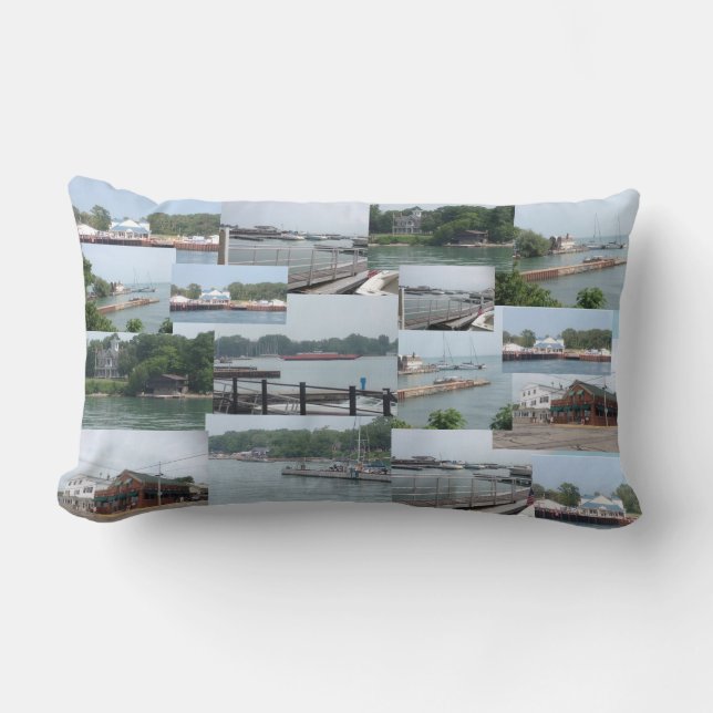 Kelleys Island boat photos Lumbar Cushion (Front)
